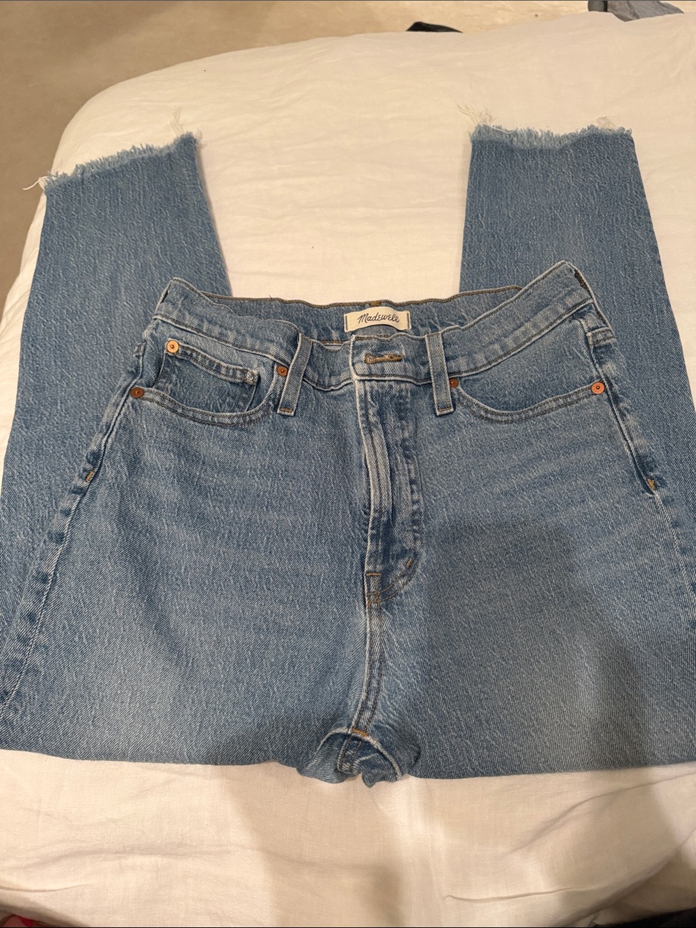 Madewell Medium Wash Perfect Vintage Straight-Leg High-Rise Jeans